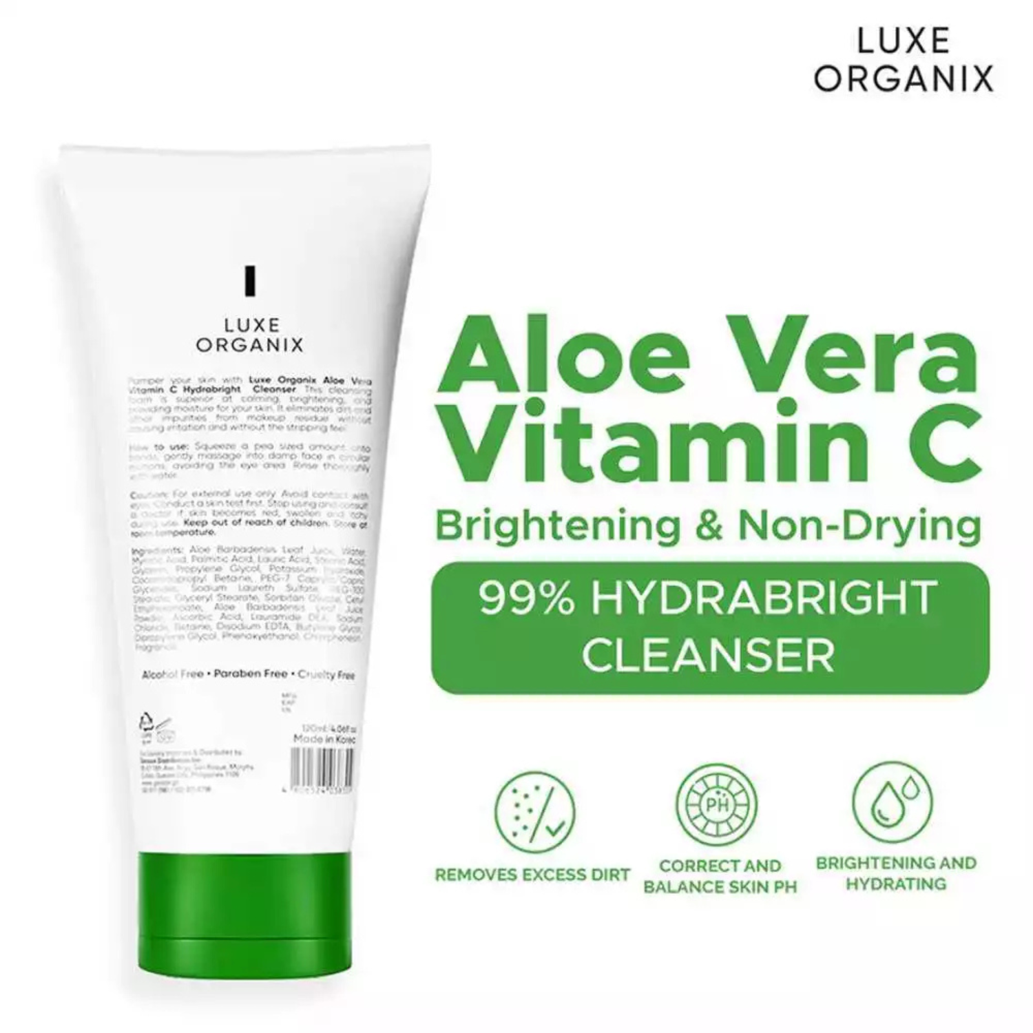 Aloe Vera Brightening Micro Foam Cleanser With Vitamin C 120mL