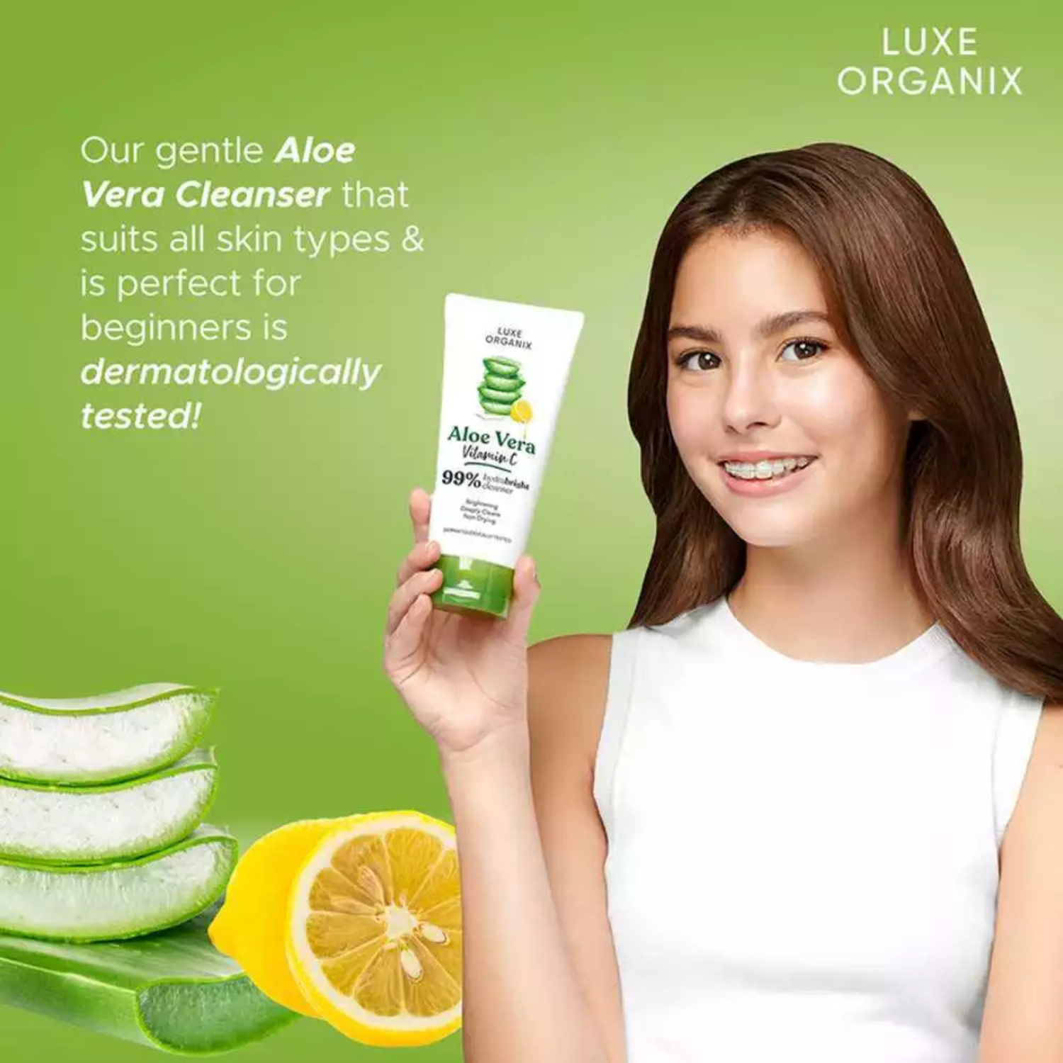 Aloe Vera Brightening Micro Foam Cleanser With Vitamin C 120mL