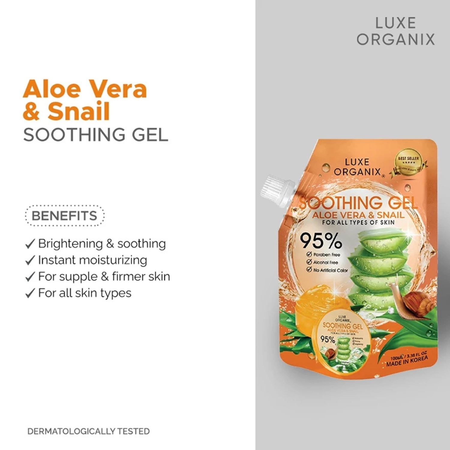 Aloe Vera & Snail Soothing Gel 100ml