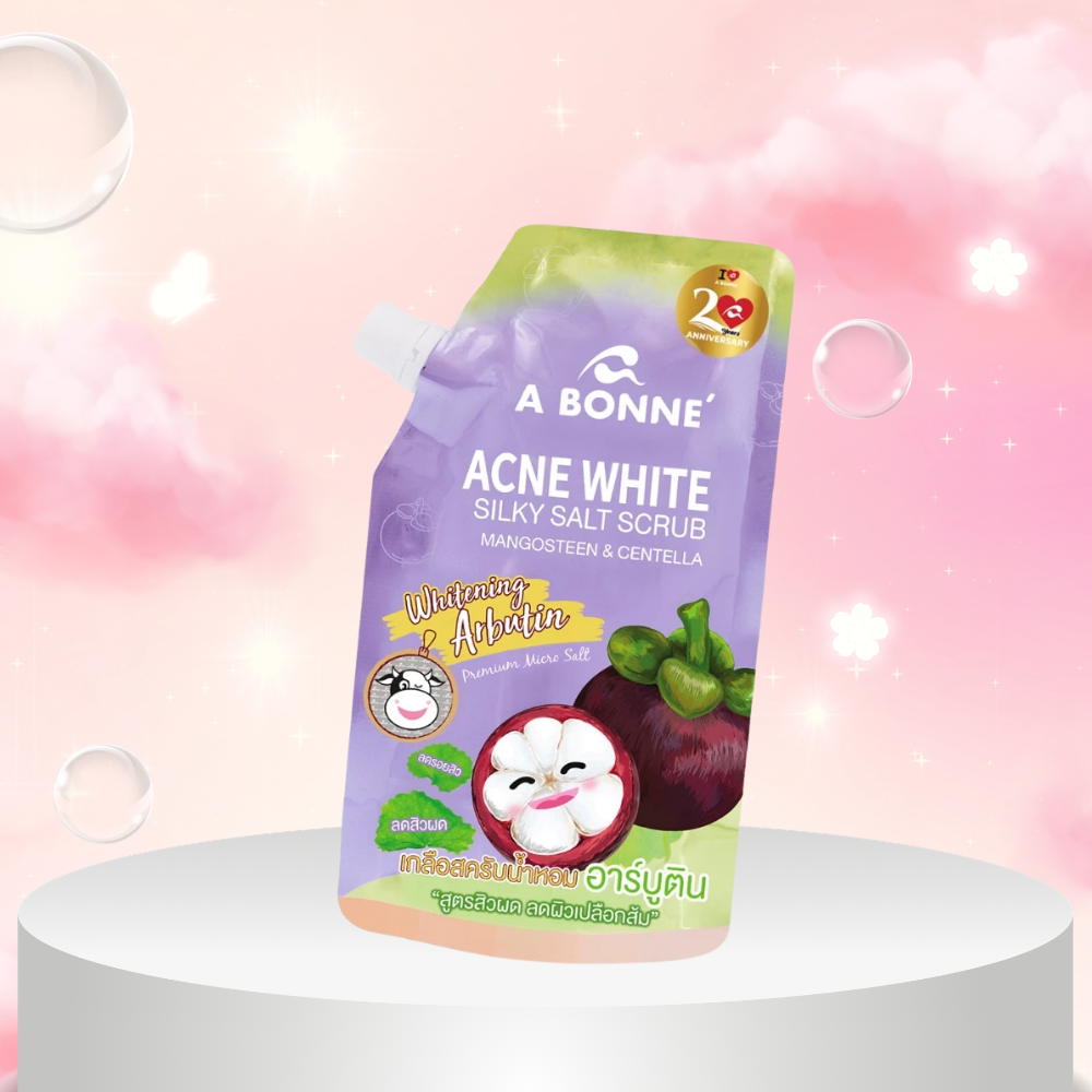 Acne White Silky Salt Scrub 350G - Mangosteen & Centella