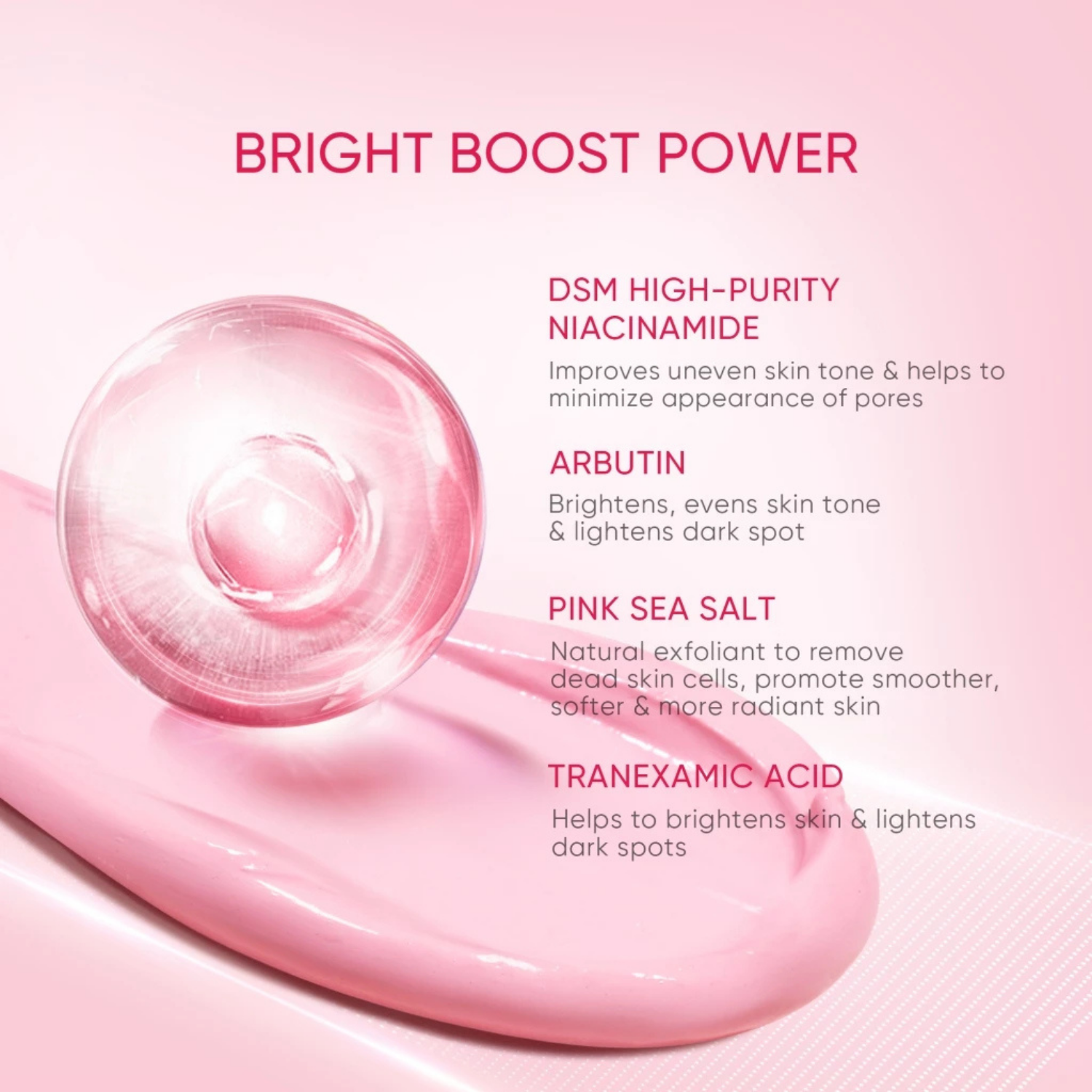 Niacinamide Bright Boost Pink Clay Mask Stick 40g