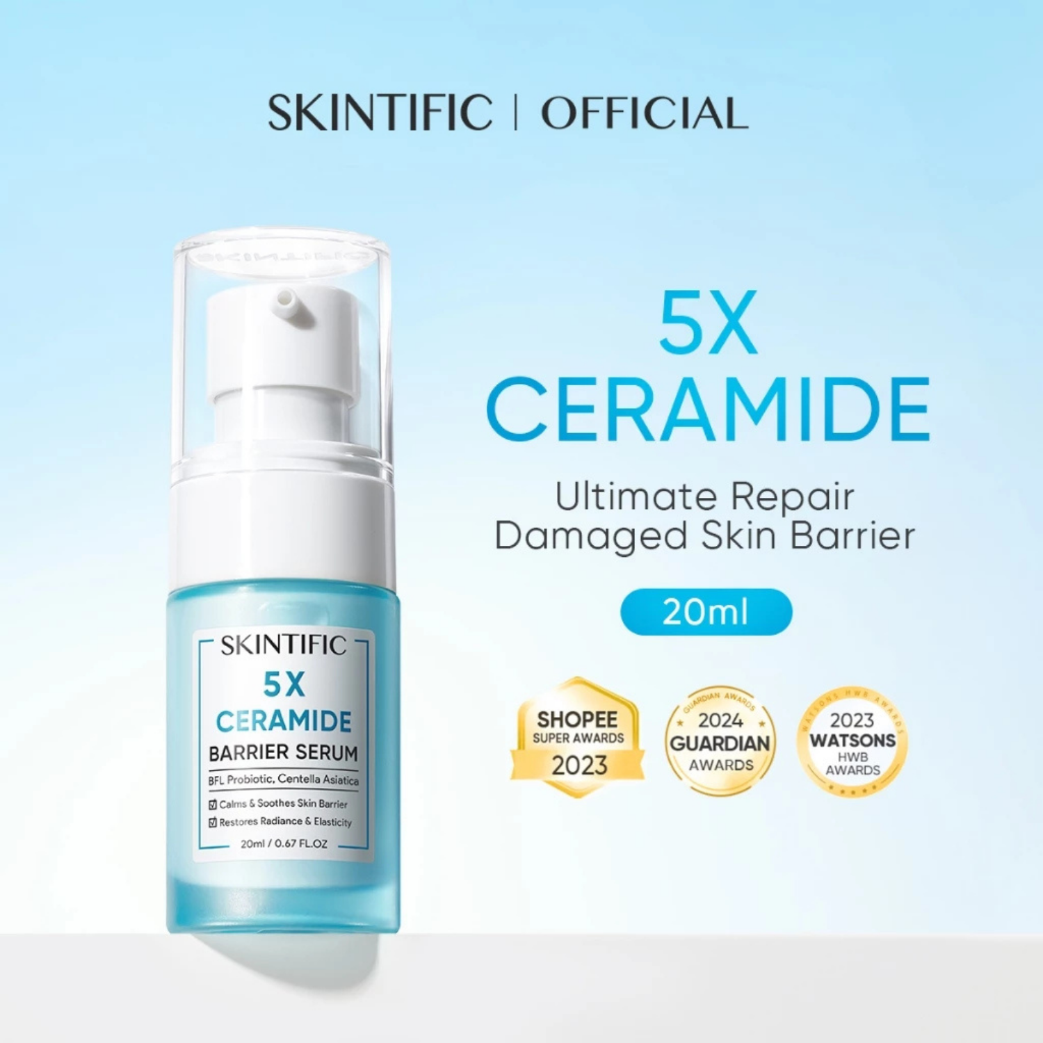 5x Ceramide Skin Barrier Repair Serum Scientific Power Repairing Essence Facial Skin Serum