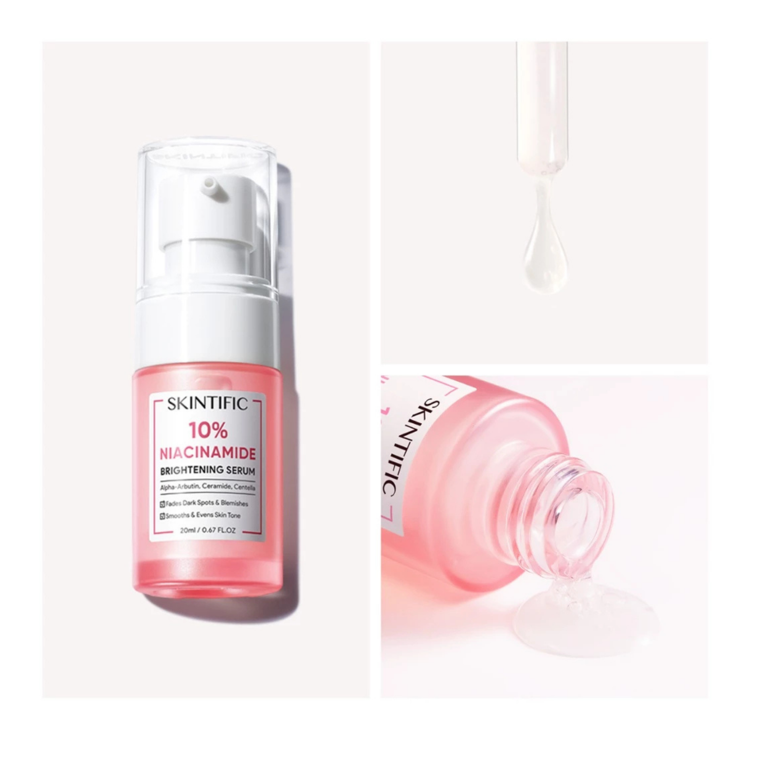 10% Niacinamide Brightening Serum Whitening Glowing Skin Skincare Vitamin C Serum 20ml